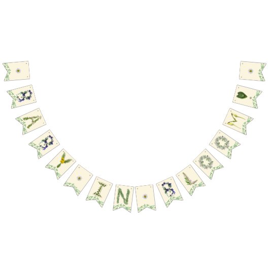 ベビーの開花バナー バンティングフラッグ (全)