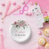 ベビーの開花ピンクのバラのフローラツインベビーシャワー ペーパーボウル (パーティー)