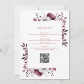 ベビーの開花ピンクのフローラすべて1つの赤ちゃんシャワー 招待状 (裏面)