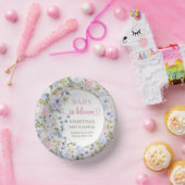 ベビーの開花ピンクのブルーパープルワイルドフラワーアーチ ペーパーボウル (パーティー)