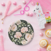 ベビーの開花ピンクの水の色のフローラベビーシャワー ペーパープレート (パーティー)