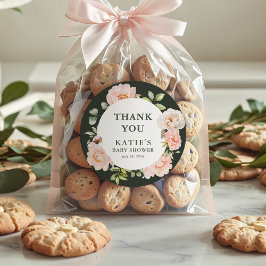 ベビーの開花ピンクの水の色のフローラベビーシャワー ラウンドシール