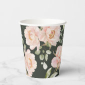 ベビーの開花ピンクの水の色のフローラベビーシャワー 紙コップ (裏面)