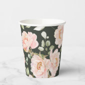 ベビーの開花ピンクの水の色のフローラベビーシャワー 紙コップ (左)