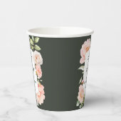 ベビーの開花ピンクの水の色のフローラベビーシャワー 紙コップ (左)