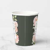 ベビーの開花ピンクの水の色のフローラベビーシャワー 紙コップ (右)