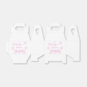 ベビーの開花ピンクの花の赤ちゃんシャワーシンプルエレガ フェイバーボックス (折り畳みなし)