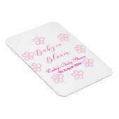 ベビーの開花ピンクの花の赤ちゃんシャワーシンプルエレガ マグネット (右側)