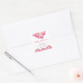 ベビーの開花ピンクフローラベビーシャワー水色 スクエアシール (封筒)