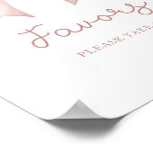 ベビーの開花ピンクボウベイビーシャワーの好意 ポスター (角)