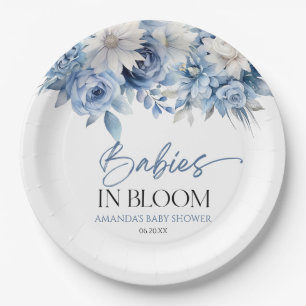 ベビーの開花フローラツインズマルチプルベビーシャワー ペーパープレート