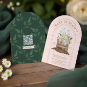 ベビーの開花フローラ木箱ガーデンベイビーシャワー 招待状