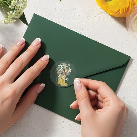 ベビーの開花フローラ黄色の雨のブートありがとう ラウンドシール