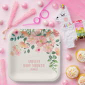 ベビーの開花フローラbohoシックな女の子の赤ちゃんシャワー ペーパープレート (パーティー)