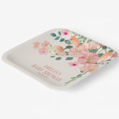 ベビーの開花フローラbohoシックな女の子の赤ちゃんシャワー ペーパープレート (傾斜あり)