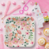 ベビーの開花フローラbohoシックな女の子の赤ちゃんシャワー ペーパープレート (パーティー)