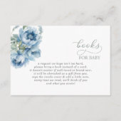ベビーの開花ブルーボーイベビーシャワーブックリクエスト エンクロージャーカード (正面)