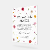 ベビーの開花ベイビーシャワー私の水が壊れたゲーム アクリルサイン (傾斜)