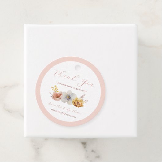 ベビーの開花ベビーシャワーパーティー好意ラベル フェイバータグ (インサイチュ)