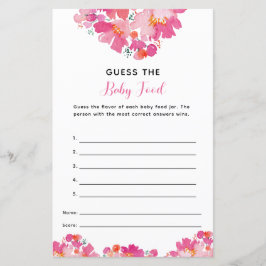 ベビーの開花ベビーシャワー推測ベビー食品ゲーム