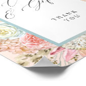 ベビーの開花ボヘミアンベビーシャワーカードギフトサイン ポスター (角)