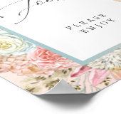 ベビーの開花ボヘミアンベビーシャワー食品の看板 ポスター (角)