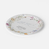 ベビーの開花ワイルドフラワーかわいい赤ちゃんシャワー ペーパープレート (アングル)