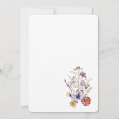 ベビーの開花ワイルドフラワーほこりっぽいバラ赤ちゃんシャワー 招待状 (裏面)