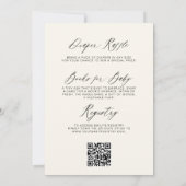 ベビーの開花ワイルドフラワーオールインワンベイビーシャワー 招待状 (裏面)