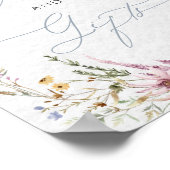 ベビーの開花ワイルドフラワーシャワーカードとギフト ポスター (角)