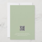 ベビーの開花ワイルドフラワーセージ緑の赤ちゃんシャワー 招待状 (裏面)