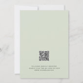 ベビーの開花ワイルドフラワーセージ緑の赤ちゃんシャワー 招待状 (裏面)