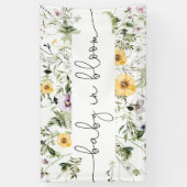 ベビーの開花ワイルドフラワーバックバナー 横断幕 (縦)