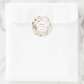 ベビーの開花ワイルドフラワーフローラベビーシャワーの好意 ラウンドシール (バッグ)