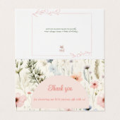 ベビーの開花ワイルドフラワーフローラベビーシャワー感謝してい 名刺 (外部フラット)