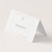 ベビーの開花ワイルドフラワーフローラベビーシャワー感謝してい 名刺 (裏面)