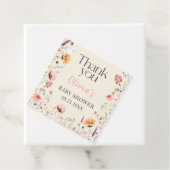 ベビーの開花ワイルドフラワーフローラベビーシャワー フェイバータグ (インサイチュ)