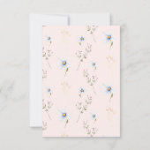 ベビーの開花ワイルドフラワーベイビーシャワーありがとう サンキューカード (裏面)