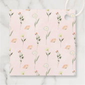 ベビーの開花ワイルドフラワーベイビーシャワーありがとう フェイバータグ (裏面)