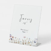 ベビーの開花ワイルドフラワーベイビーシャワーの好意 台座サイン (正面)