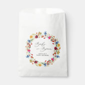 ベビーの開花ワイルドフラワーベイビーシャワーカスタム治療 フェイバーバッグ (正面)