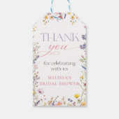 ベビーの開花ワイルドフラワーベイビーシャワーギフトラベル ギフトタグ (裏面)