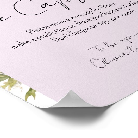 ベビーの開花ワイルドフラワーベイビーシャワータイムカプセル ポスター (角)