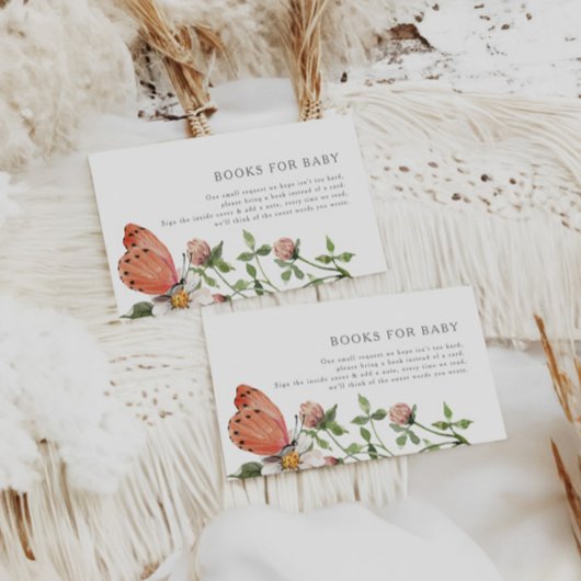 ベビーの開花ワイルドフラワーベイビーシャワー予約リクエスト エンクロージャーカード