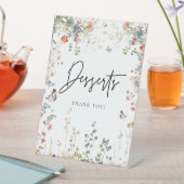 ベビーの開花ワイルドフラワーベイビーシャワー砂漠の看板 台座サイン (インサイチュ)