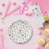 ベビーの開花ワイルドフラワーベイビーシャワー紙プレート ペーパープレート (パーティー)