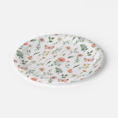 ベビーの開花ワイルドフラワーベイビーシャワー紙プレート ペーパープレート (アングル)