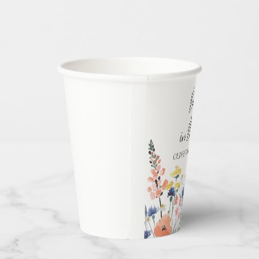 ベビーの開花ワイルドフラワーベイビーシャワー 紙コップ (右)