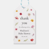 ベビーの開花ワイルドフラワーベビーシャワーの好意 ギフトタグ (正面)