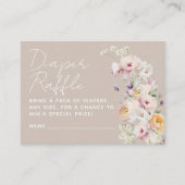 ベビーの開花ワイルドフラワーベビーシャワーオムツラッフル エンクロージャーカード (正面)